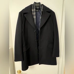 Kenneth Cole Men’s Navy Wool Coat